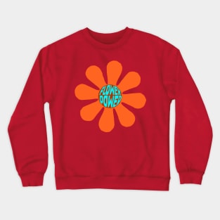 flower power - orange Crewneck Sweatshirt